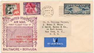 Usa Bermuda Airmail.  Cover Flown On First Flights By Pan American Airways 1938
