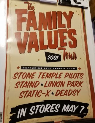 Family Values Tour Poster 2001 Cd Promo
