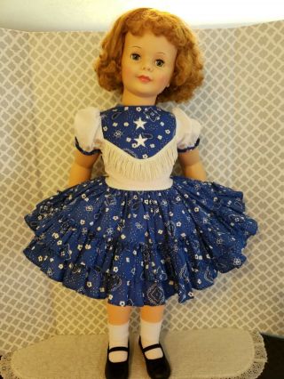 Vintage Ideal Patti Playpal Doll 35 Inches Blond Curly Bob/bangs Hairstyle