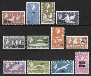 South Georgia 1977 Nh Complete Ovp Set Of 12 Stamps Sg 53 - 66 Vf