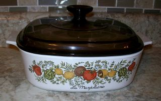 Corning Ware Spice Of Life A 2 B Casserole 2 Qt Pyrex Brown Glass Lid A 9 C