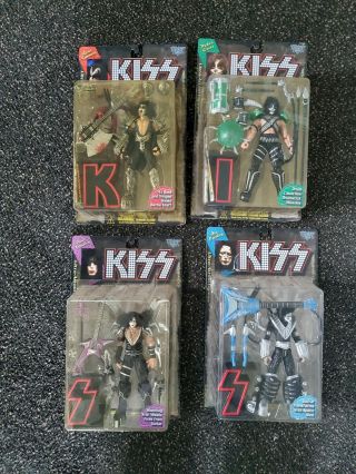 Kiss Action Figures - 1997 Mcfarlane Toys - Complete Set Of 4 Figures Nrfb