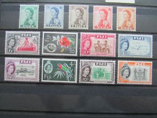 Xl5242: Fiji Complete Qeii Stamp Set To £1 (1959) : Sg298 – 310
