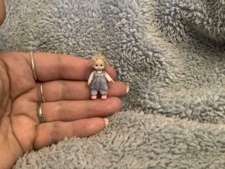 Miniature Handmade Mini 1/24th Half 1/2 Scale Baby Girl Toddler Ooak Dollhouse