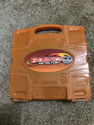 Beyblade Metal Fury Brown Orange Carrying Case Parts Hasbro 2010 Rare