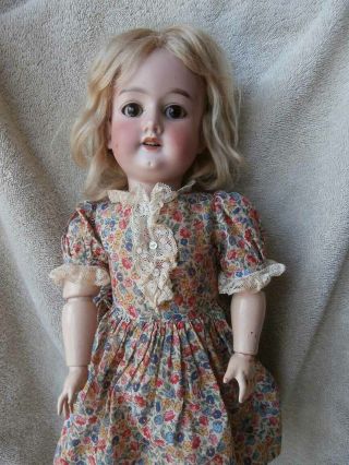 Very Sweet Antique German Cm Bergmann Bisque Head Doll 19 "