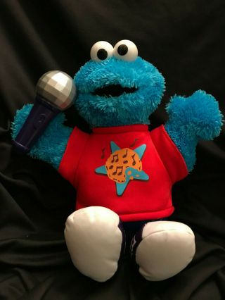 Sesame Street Cookie Monster Lets Rock Singing Talking Interactive Plush Stuffed