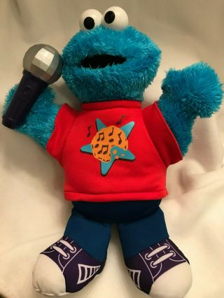 Sesame Street Cookie Monster Lets Rock Singing Talking Interactive Plush Stuffed 3