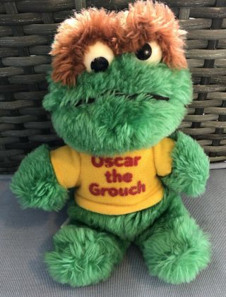 Vintage Knickerbocker Oscar The Grouch Plush Green Jim Henson 1981 Sesame Street
