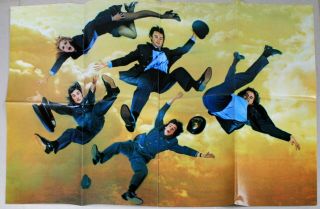 Beatles Paul Mccartney Wings Fun/fan Club Premium Poster - Band In Air - 1970s - Estq