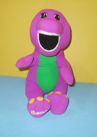 1992 Playskool Barney Dinosaur Talking Interactive 18 " Stuffed Plush