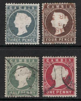 Gambia 1886 - 93 Group Of 4 Very Fine Exellent Looking & Quality