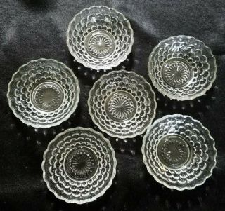 Vintage Anchor Hocking Clear Bubble Glass Berry Bowls,  Set of 6 (1934 - 65) 2