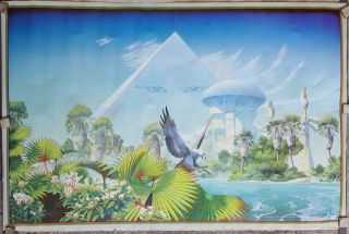Asia Pyramid Roger Dean Poster 1983 Apprx 24 X 36