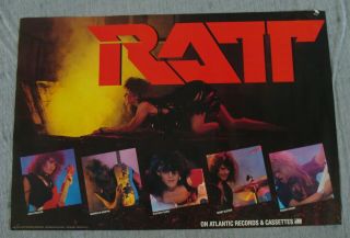 Ratt Album Poster Out Of The Cellar Record Store Promo 1984