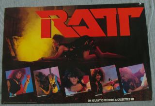 RATT Album poster OUT OF THE CELLAR record store promo 1984 2
