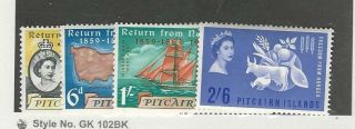 Pitcairn Islands,  Postage Stamp,  32 - 35 Nh,  1961 - 63