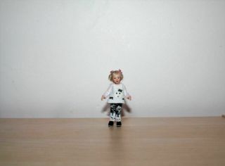 Ooak 12th Scale Dollhouse Polymer Clay Miniature Doll Character Girl.