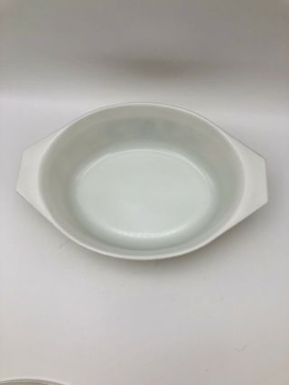 Vintage Pyrex Homestead Casserole Dish Lid 043 1.  5QT Tan Speckle Blue Oval 3