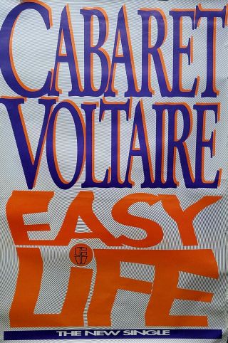 Cabaret Voltaire 1990 Easy Life Rare Jumbo Promo Poster