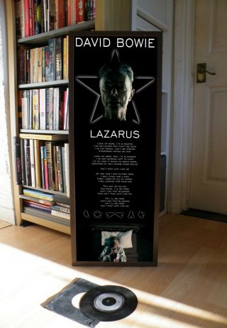 David Bowie Lazarus Promotional Poster Lyric Sheet,  Ziggy,  Aladdin,  Blackstar,  Space