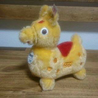 Steiff Rody Stuffed Plush Toy Collectible Yellow Limited 2007 20cm W/certificate