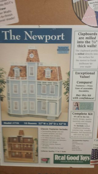Real Good Toys " The Newport Dollhouse " Kit In 1 " Scale