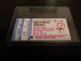 Grateful Dead Ticket,  Three Rivers Stadium,  Pa 07/08/1990,  Mail Order July 08