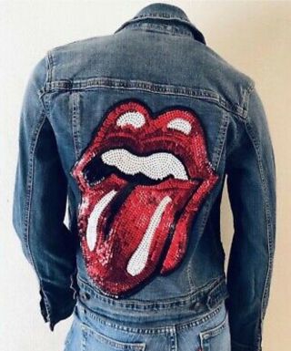 Rolling Stones Extra Large Sequins Patch 14 X 10 1/2 "
