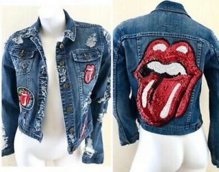 Rolling Stones Extra Large Sequins Patch 14 x 10 1/2 