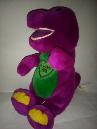 Vintage BARNEY the Purple Dinosaur Plush Doll I Love You 11 Inch 1990’s EUC 3