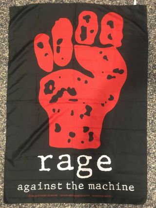 Rage Against The Machine 1994 Poster Flag Banner Made In Italy Vintage 30 " X 41 "