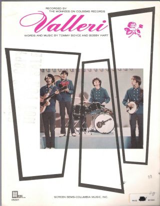Monkees Sheet Music Valleri