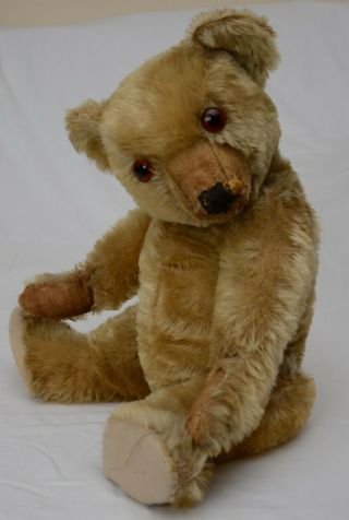 Fine 18 " 1930s Antique/vintage Gold Mohair Chiltern Hugmee Teddy Bear Needs Tlc