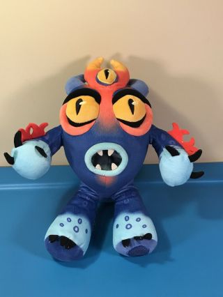 Disney Store Fred From Big Hero 6 Toy Blue Monster Plush Stuffed 14”