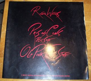 Roger Waters Pros And Cons Plus Some Old Pink Floyd Stuff 1985 Concert Tour Book