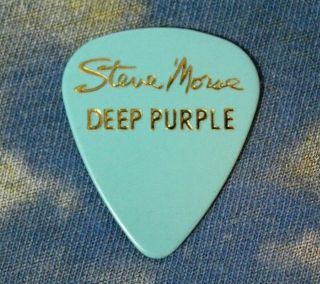 Deep Purple // Steve Morse Concert Tour Guitar Pick // Baby Blue/gold Ernie Ball