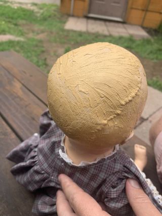 Rare Antique treated cloth Martha CHASE labeled hospital baby doll Pawtucket RI 3