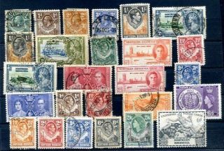 British Northern Rhodesia 26 Different Stamps Lot Vf