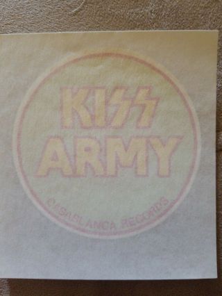 Kiss Rare 1st Kiss Army Iron On Transfer