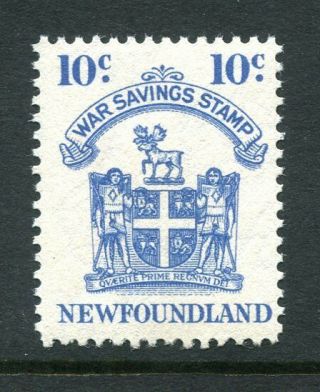 Newfoundland 1940 Coat Of Arms 10c.  Blue “war Savings Stamp” Unmounted