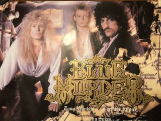 Vintage 1989 Blue Murder Promo Poster (john Sykes,  Thin Lizzy,  Carmine Appice)