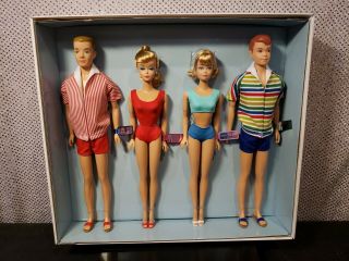 Double Date 50th Anniversary Barbie Ken Midge Allan Doll Giftset Mattel Bdh36