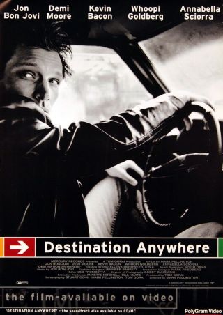 Bon Jovi 1997 Destination Anywhere Promo Poster