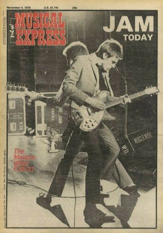 4/11/78pn01 Nme Newspaper Cover Page 15x11 " Paul Weller & The Jam