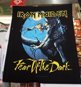 Iron Maiden Back Patch Rare Collectable Woven English Import Backpatch