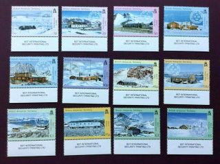 British Antarctic Terr.  2003 - Research Bases - Full Set Of 12 To £5 - Mnh