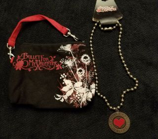 Small Bullet For My Valentine Clutch Bag & Necklace (accessories)