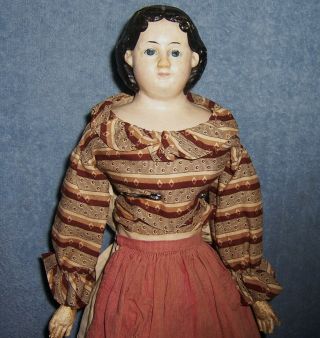 18 " Antique German Papier Paper Mache Lady Doll Greiner 