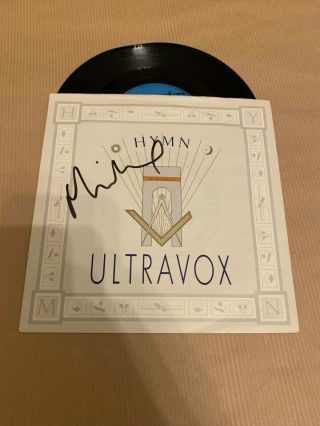 Ultravox - Hymn - Midge Ure Signed 7 Inch Ps - Uk Punk - Uacc